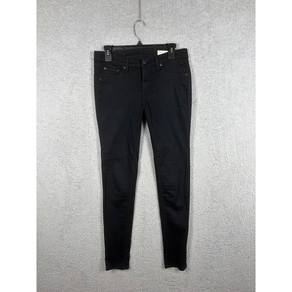 Rag & Bone JEAN Skinny Legging Jeans Black Plush W1503O163 Women Size 29